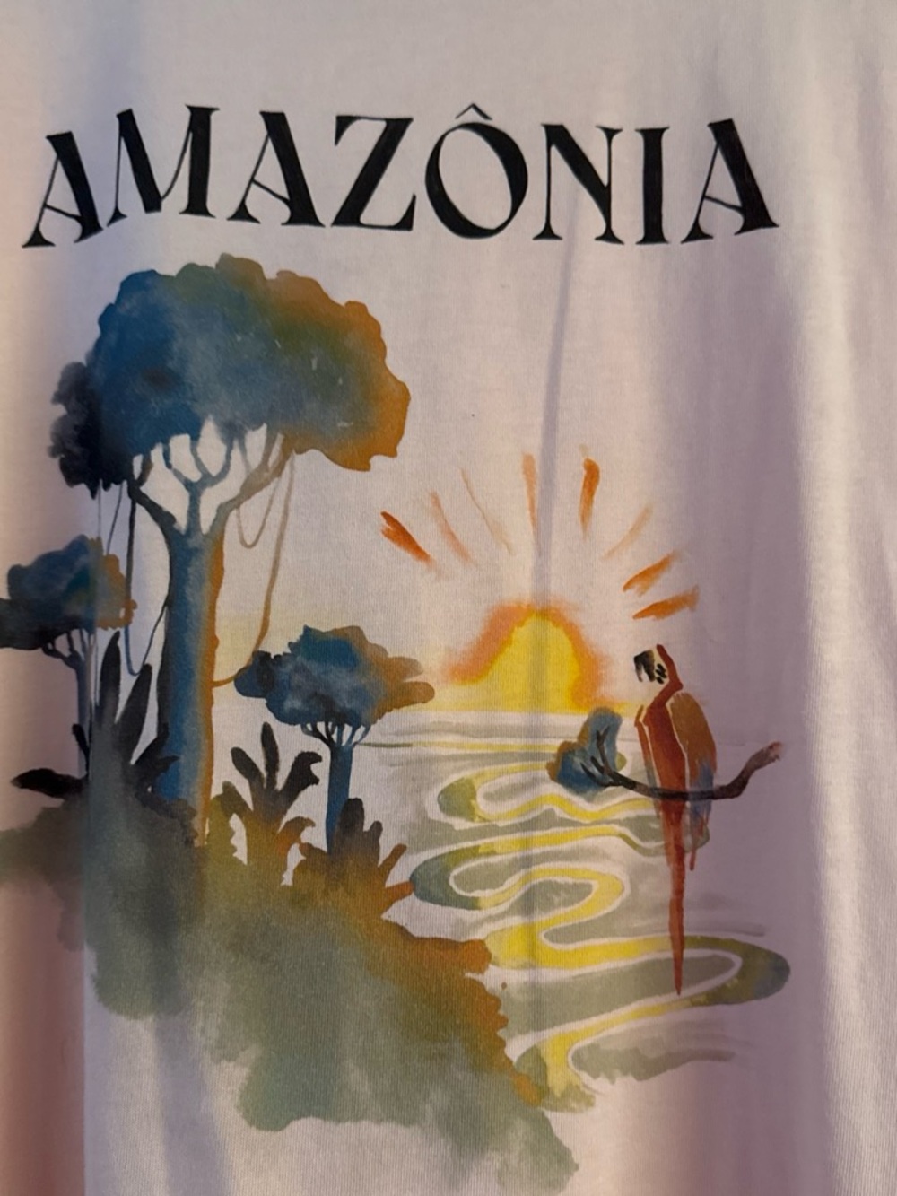 FARM Rio Pink/mauve  'Amazônia' Sunset Jungle Graphic Tee